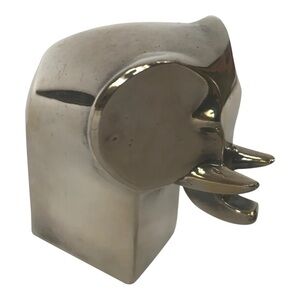 DANSK Designs Japan Silver Plated Elephant Paperweight Figurine 2.4